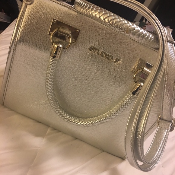 Big silver hand bag - Picture 4 of 6